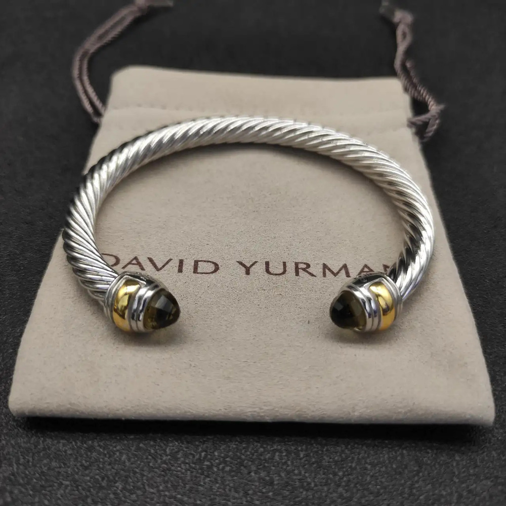 David Yurman 7mm Two-Tone Brown Diamond bracelet